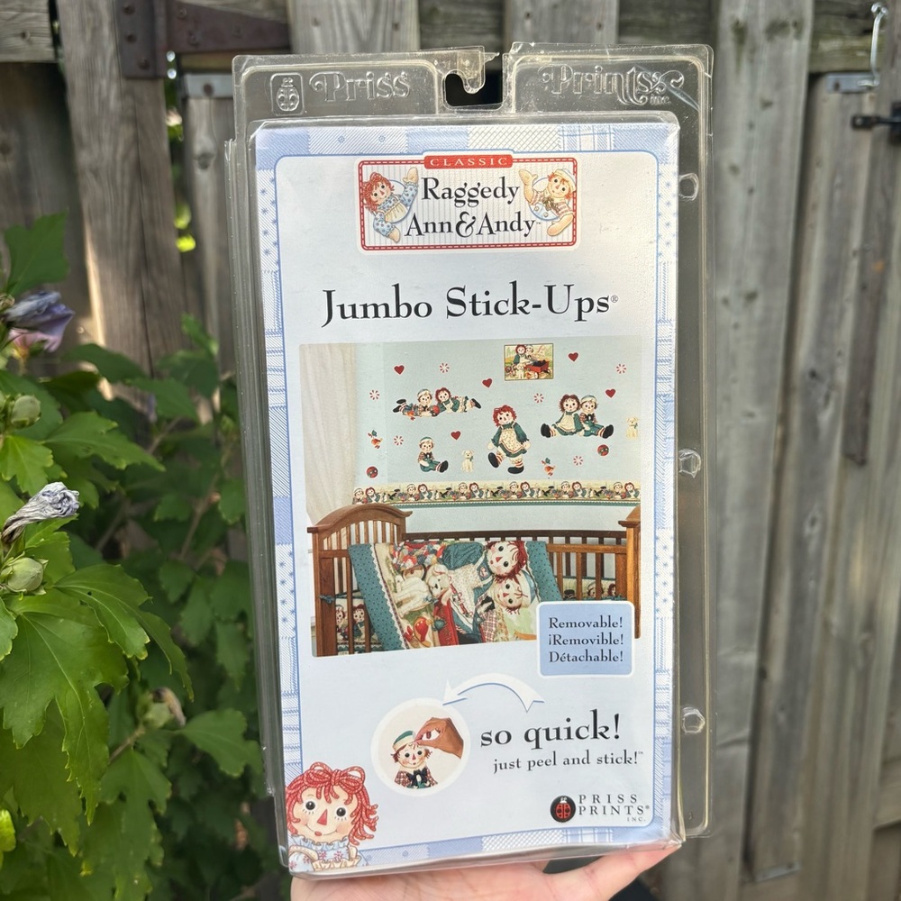 Priss Prints Raggedy Ann & Andy Jumbo Stick-Ups Removable Wall Stickers
